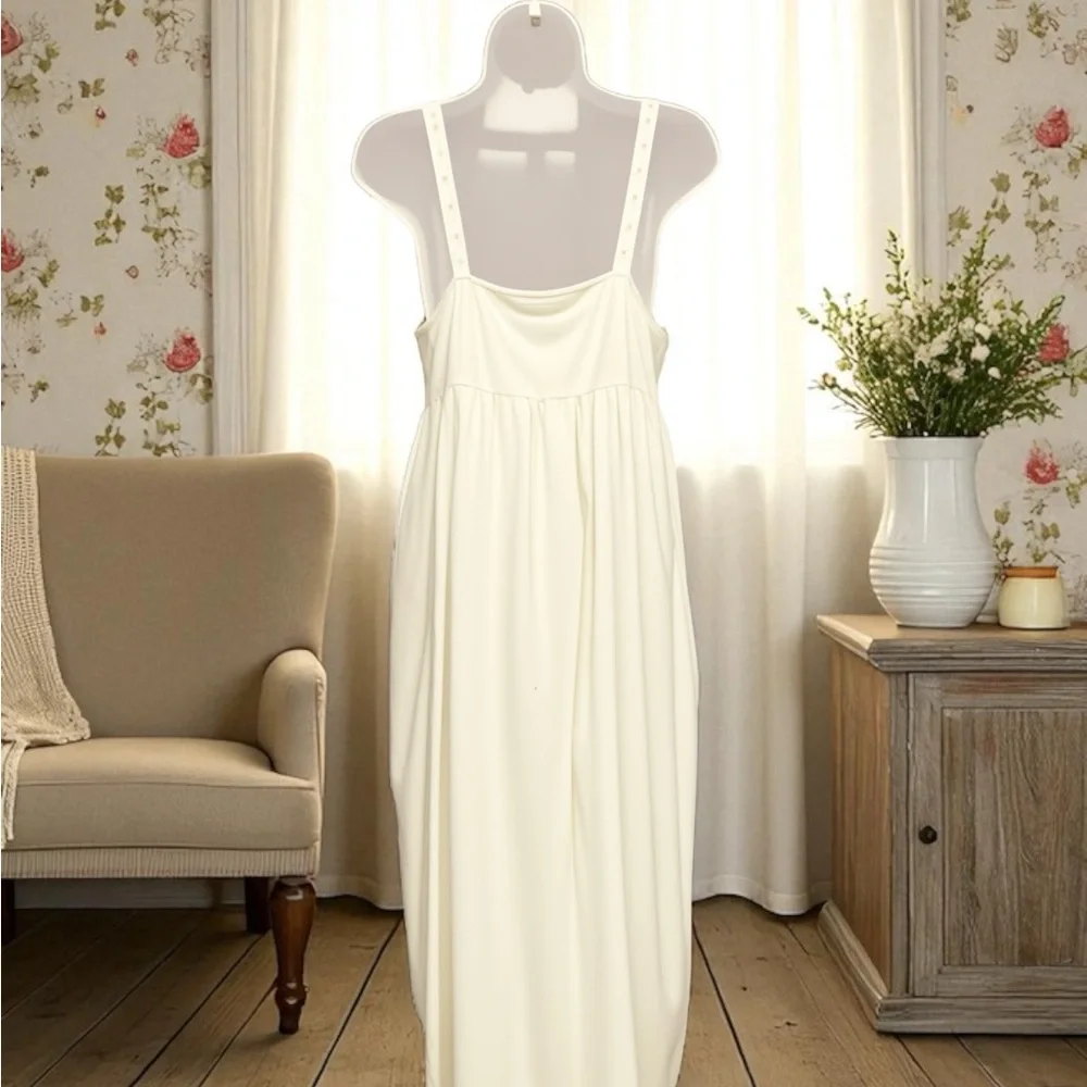 Vintage White Pink Flowers Floral Laura Ashley Nightgown size small - Picture 4 of 6